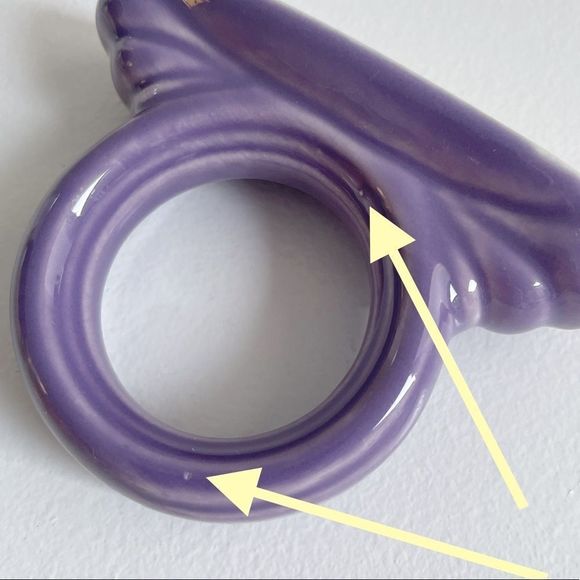 Fiesta Homer Laughlin Retired Limited Edition Color Lilac Napkin Ring 1994-1995 - Picture 11 of 13